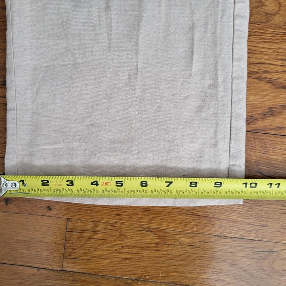 Ann Taylor Factory Beige Cropped Pull on Pants Linen Blend Pockets Medium Petite - Picture 10 of 10